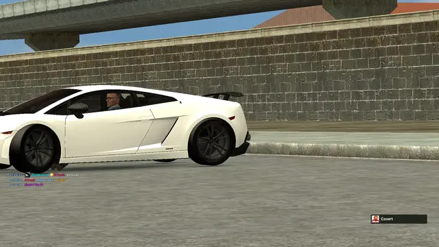 White Gallardo cruising an EvoCity street