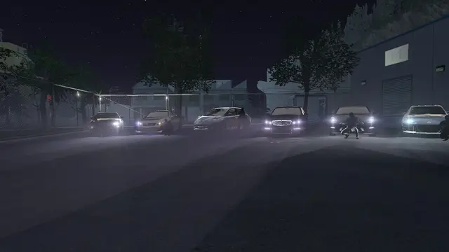 Full parking lot on a busy night