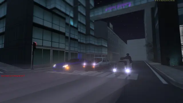 Night traffic rolling into the city